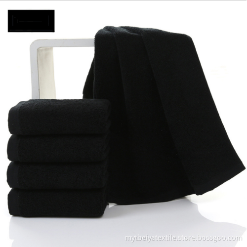 High quantity 100% Cotton Bleach Proof Black Hair Salon Towel Wholesale